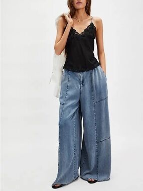 One Teaspoon Wide Leg Palazzo Pants | Dark Wash